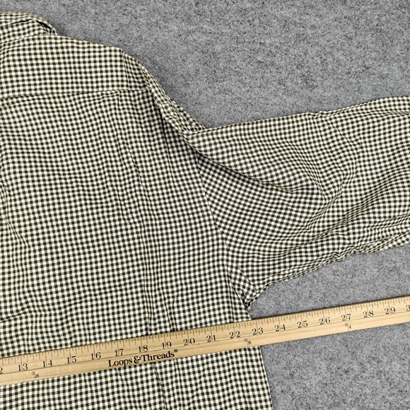 Daniel Cremieux Shirt Mens Large Green Check Cotton Long Sleeve Button Up Casual - Picture 7 of 8